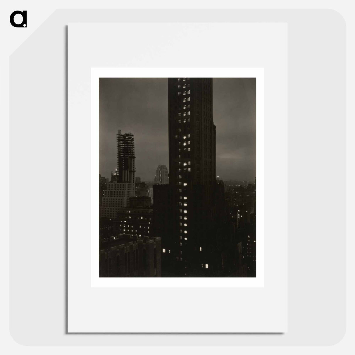 From My Window at the Shelton, North - アルフレッド スティーグリッツ Poster.