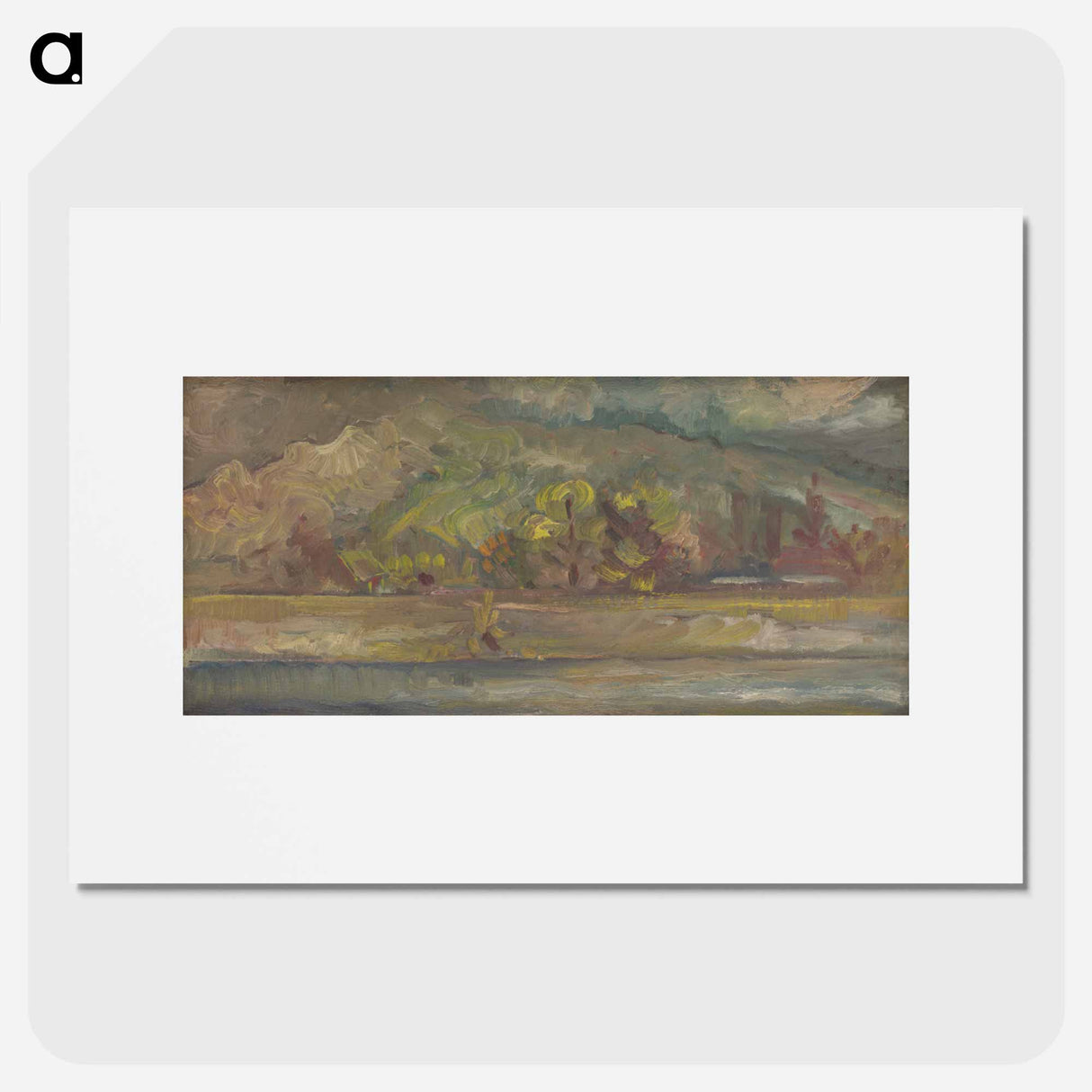 Landscape with a river - アーノルド ピーター ワイズ クビンチャン Poster.