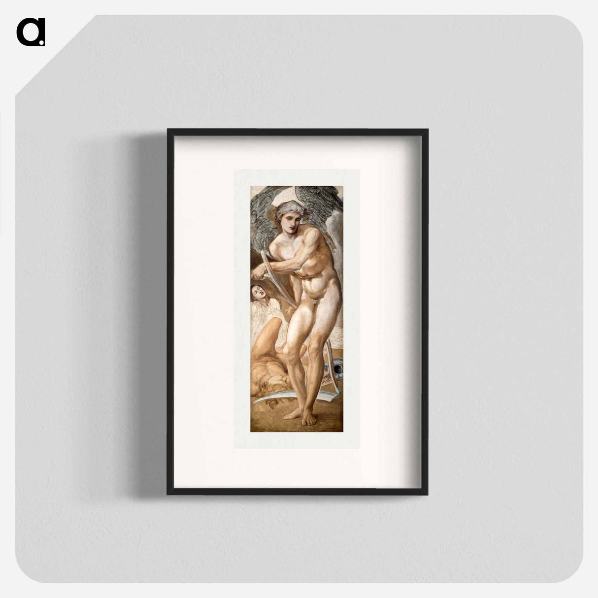 Troy Triptych - Study of Oblivion conquering Fame - エドワード バーン ジョーンズ Poster.