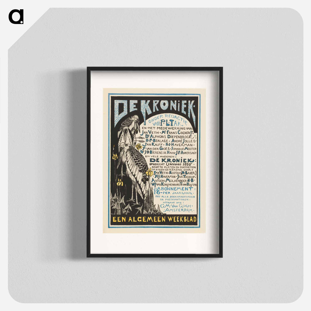 Reclamekaart voor 'The Kroniek' - Theo van Hoytema Poster.
