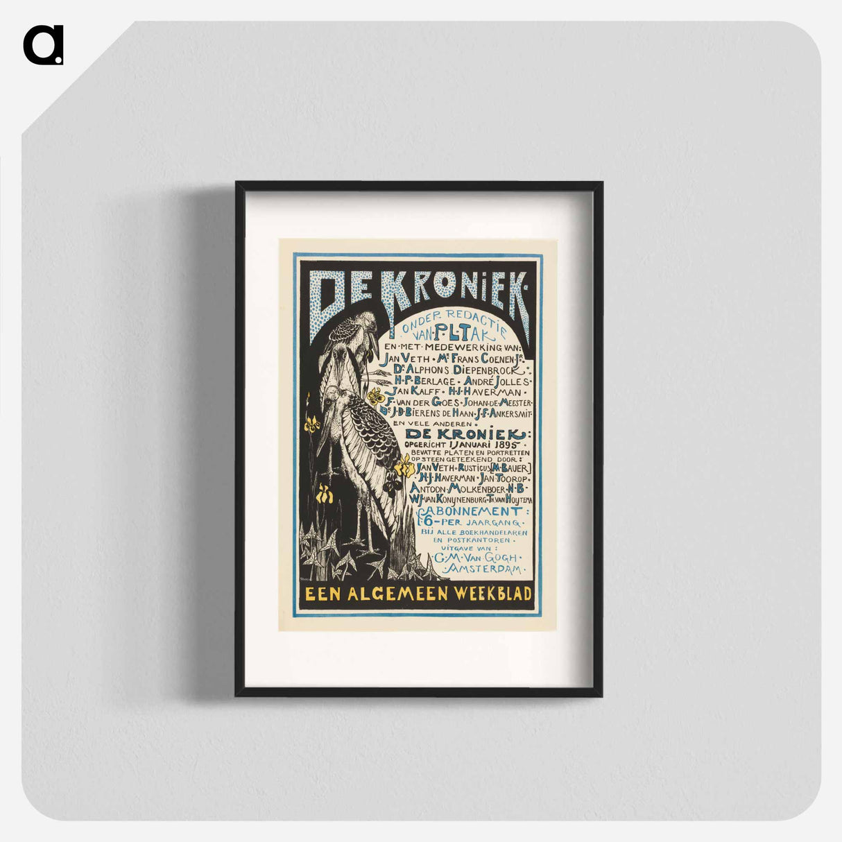 Reclamekaart voor 'The Kroniek' - Theo van Hoytema Poster.