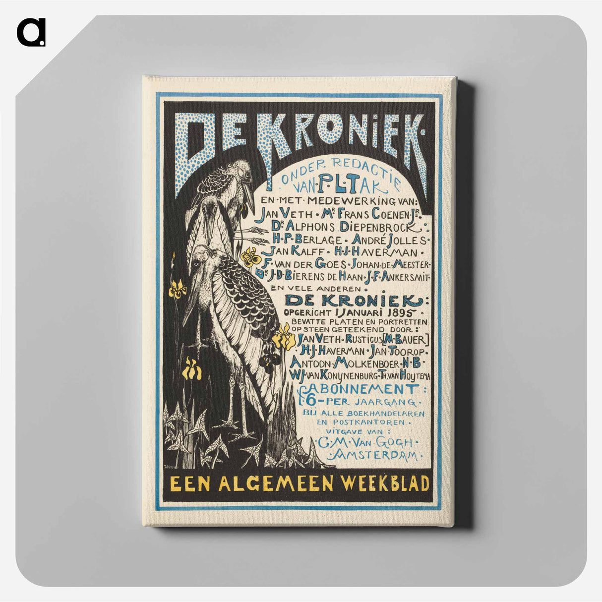 Reclamekaart for 'The Kroniek' - Theo van Hoytema Canvas.