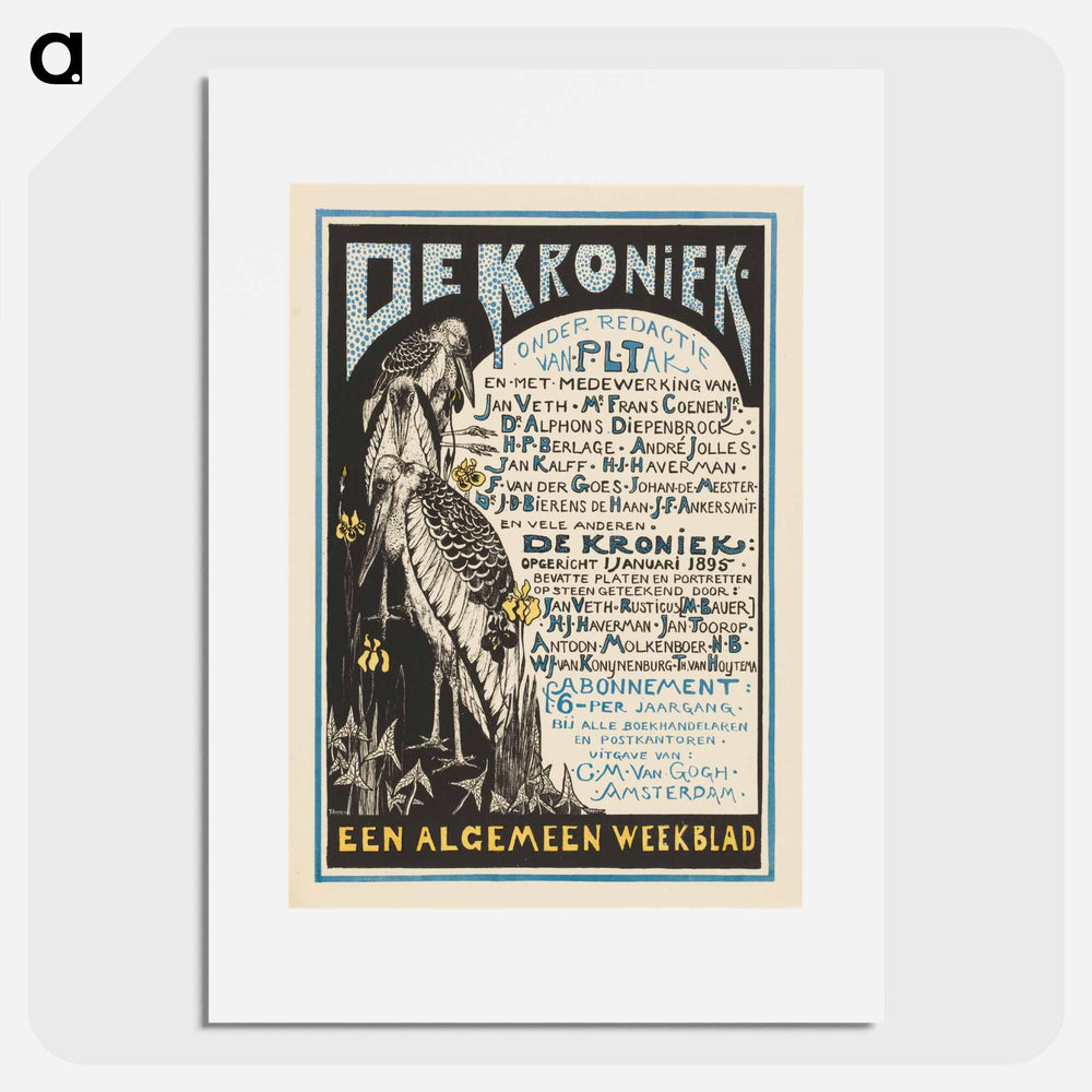 Reclamekaart voor 'The Kroniek' - Theo van Hoytema Poster.