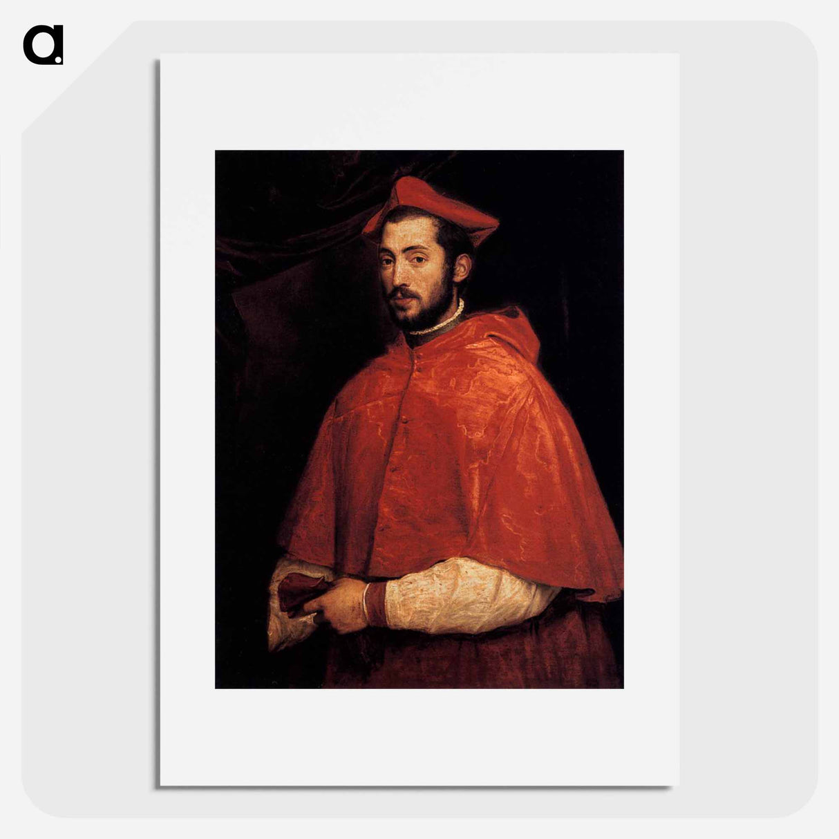 アートポスター-Cardinal Alessandro Farnese - ティツィアーノ ヴェチェッリオ Poster.