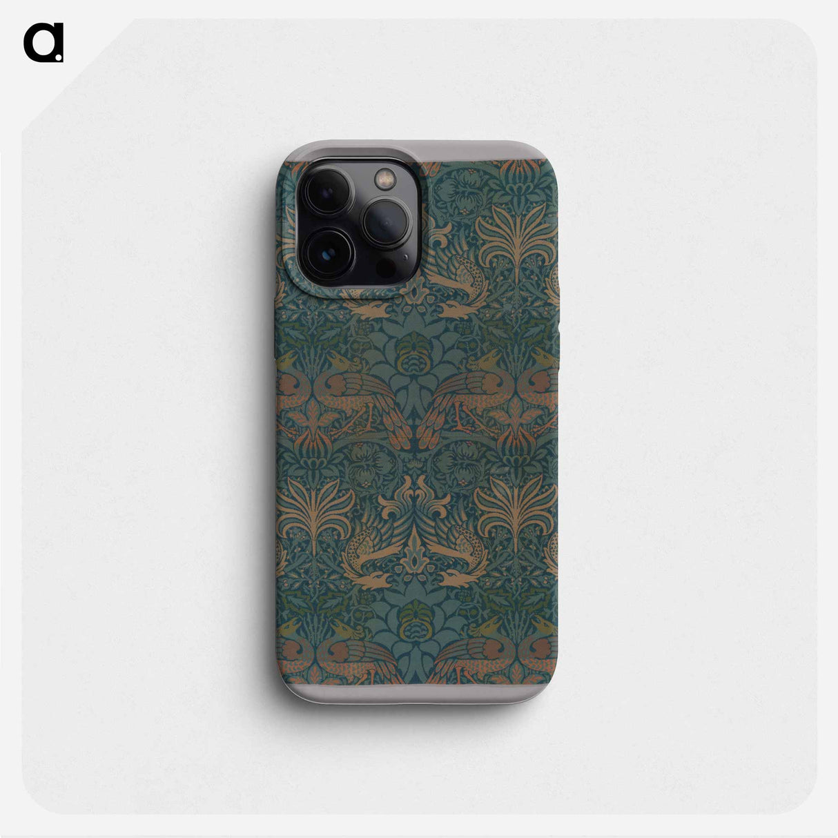 Peacock and Dragon - ウィリアム モリス Phone Case.