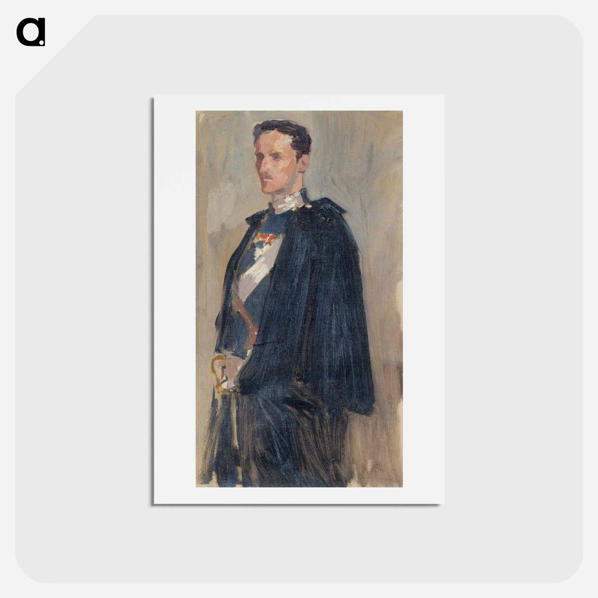 Skecth for the portrait of prince carl - アルバート エーデルフェルト Postcard.