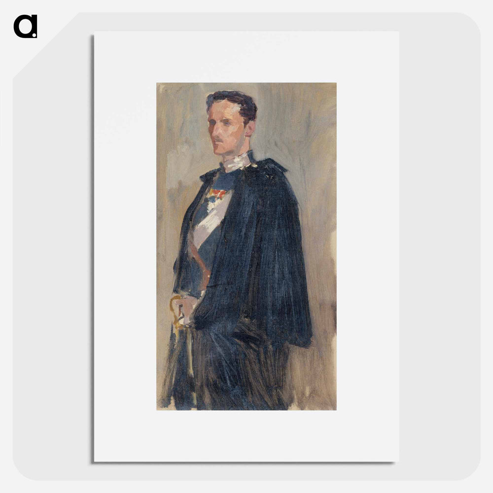 Skecth for the portrait of prince carl - アルバート エーデルフェルト Poster.