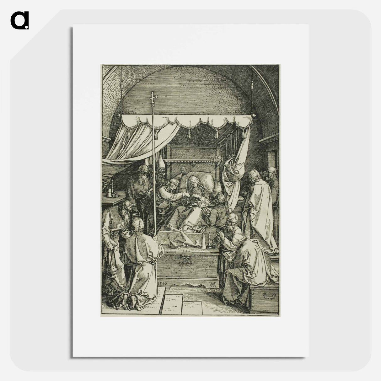 The Death of the Virgin - アルブレヒト デューラー Poster.