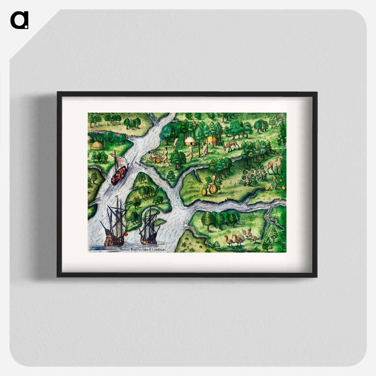 Port Royal, South Carolina - アンティーク地図 Poster.