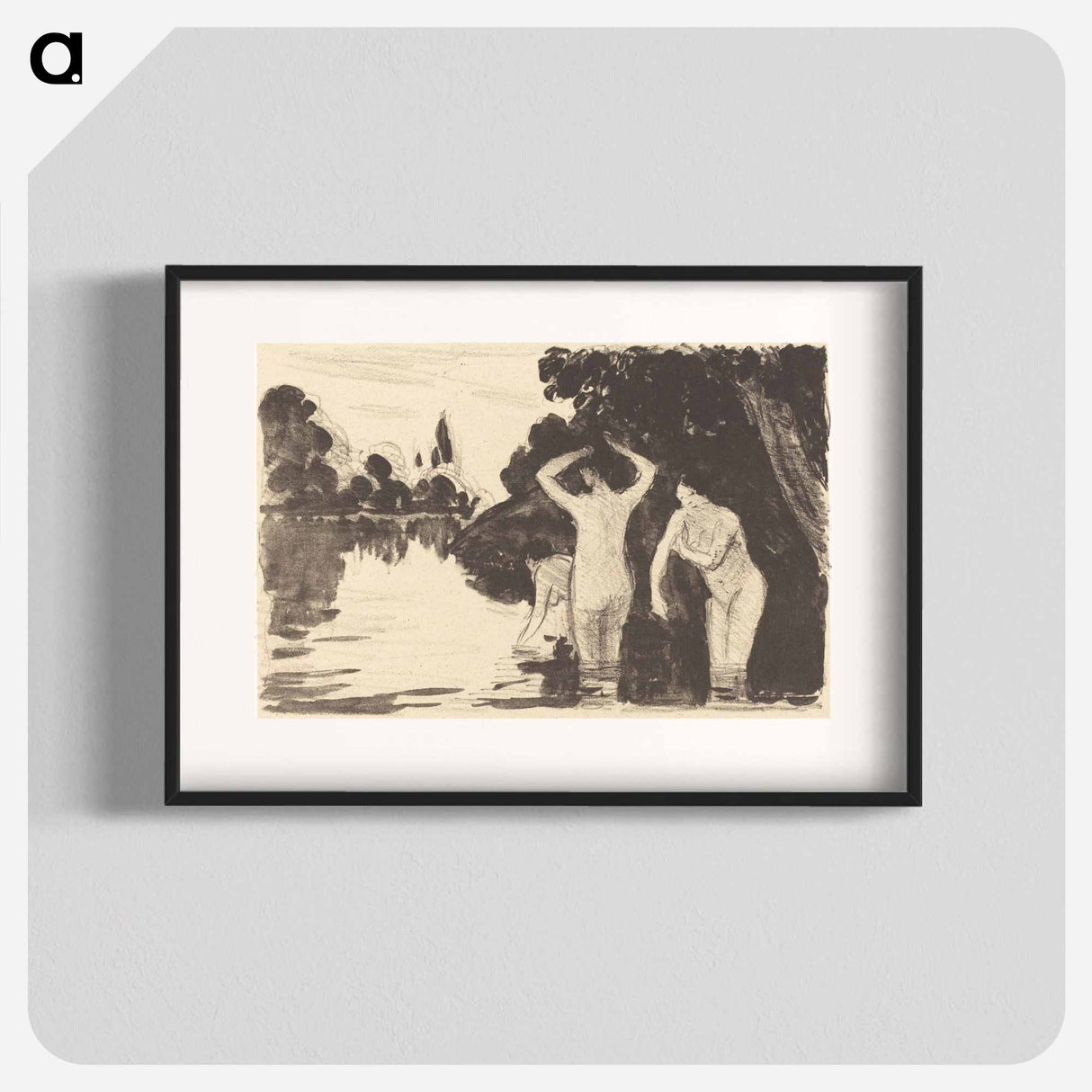 Baigneuses - カミーユ ピサロ Poster.