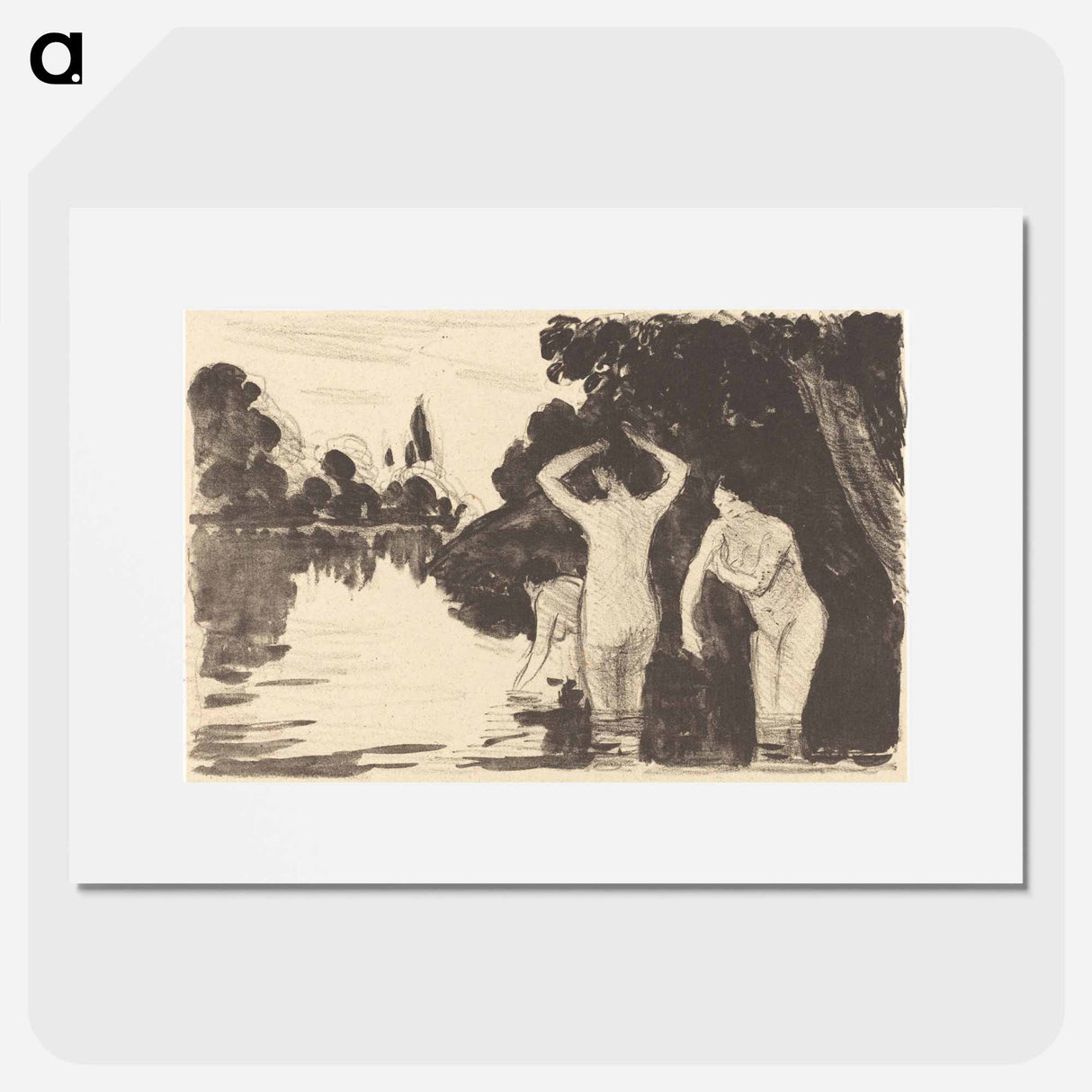 Baigneuses - カミーユ ピサロ Poster.