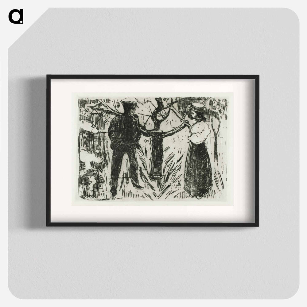 Adam and Eve - エドヴァルド ムンク Poster.