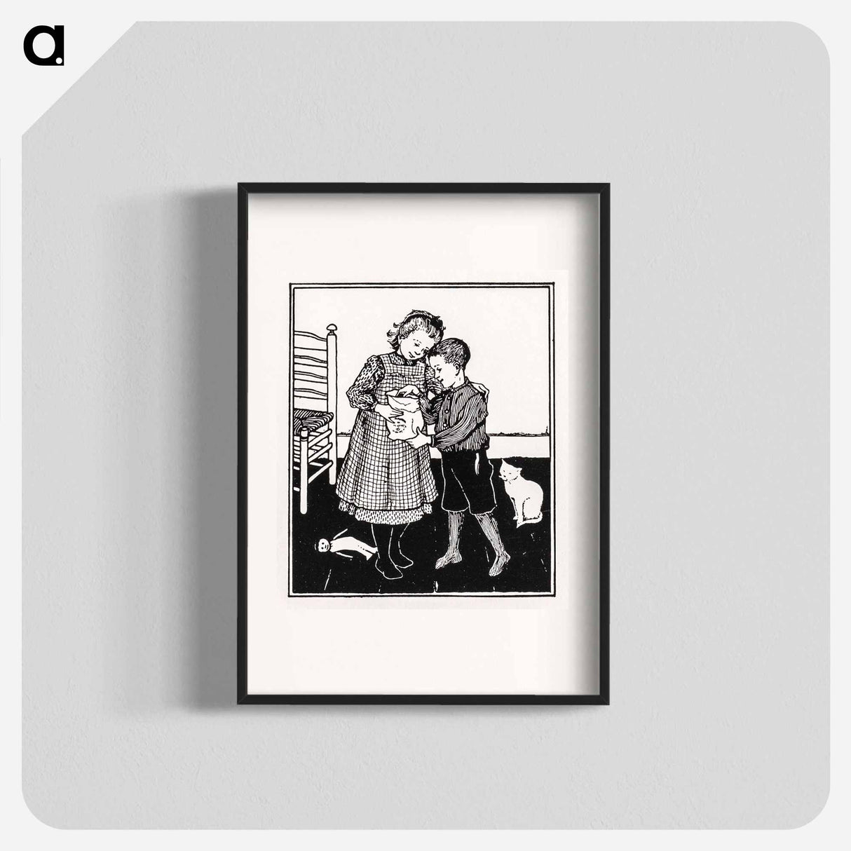 アートポスター-A boy and a girl - ユリー デ フラーハ Poster.