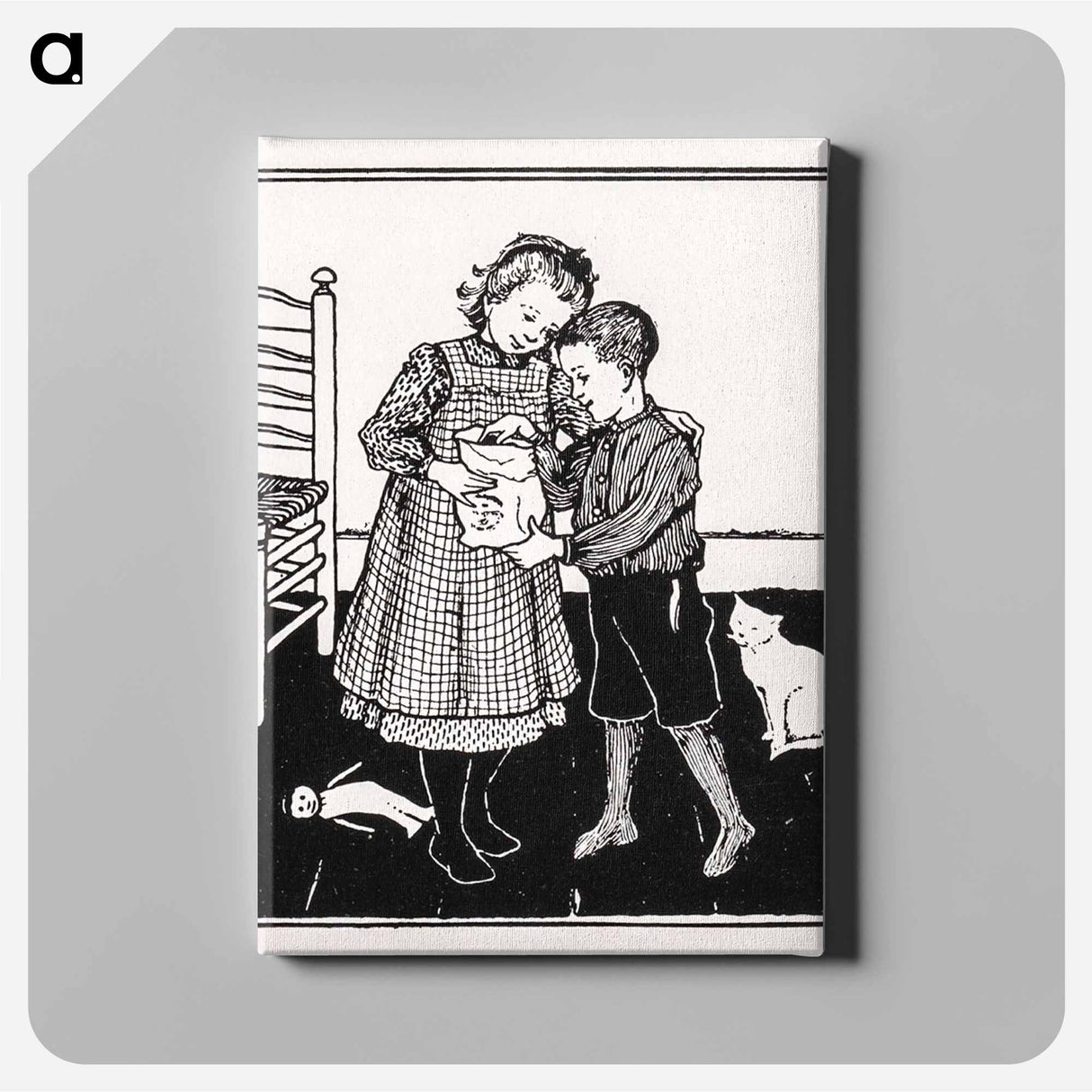 アートパネル-A boy and a girl - ユリー デ フラーハ Canvas.
