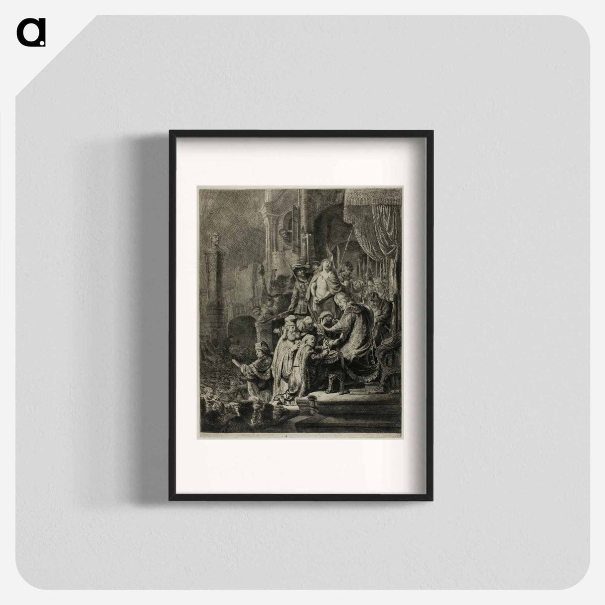 Christ Before Pilate - レンブラント ファン レイン Poster.