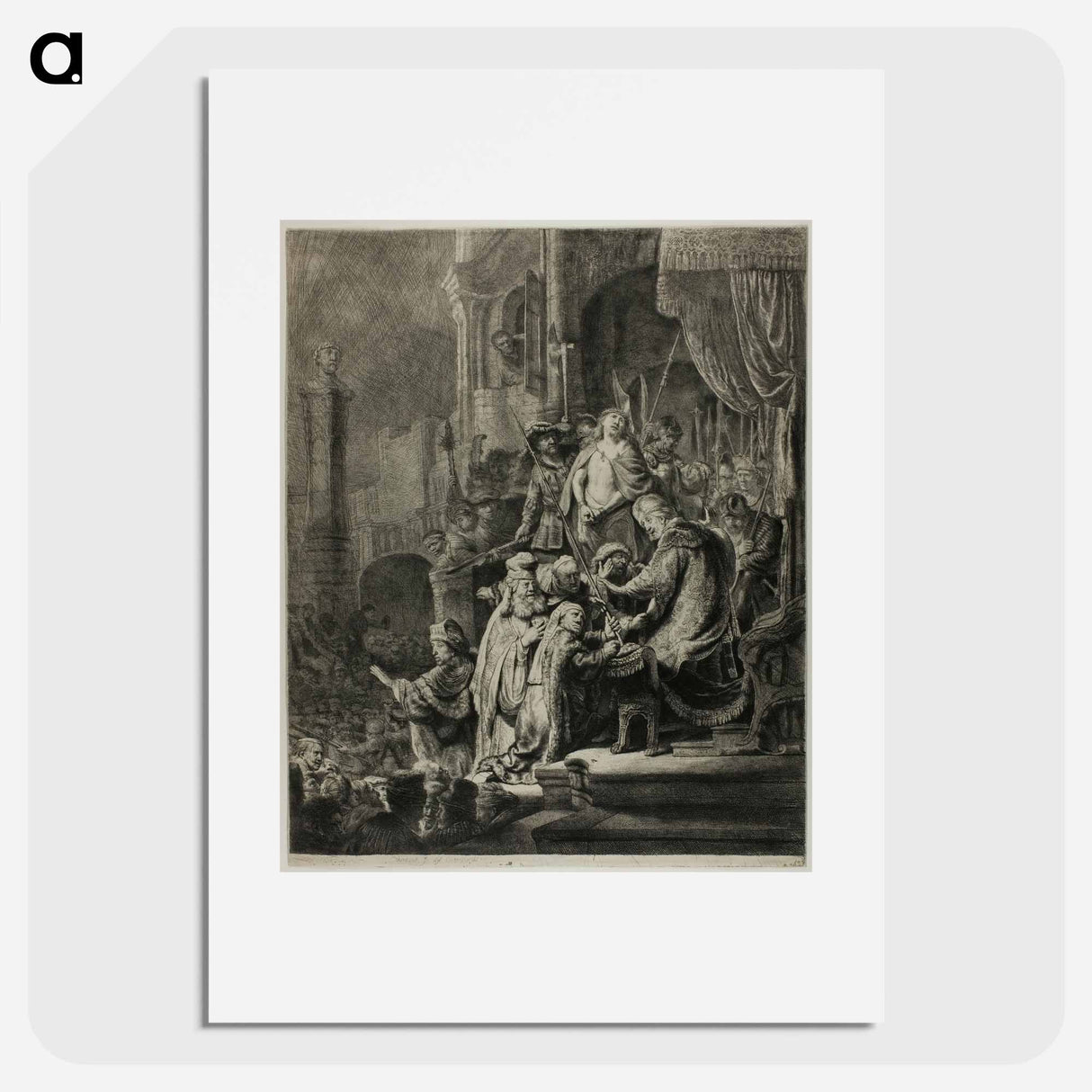 Christ Before Pilate - レンブラント ファン レイン Poster.