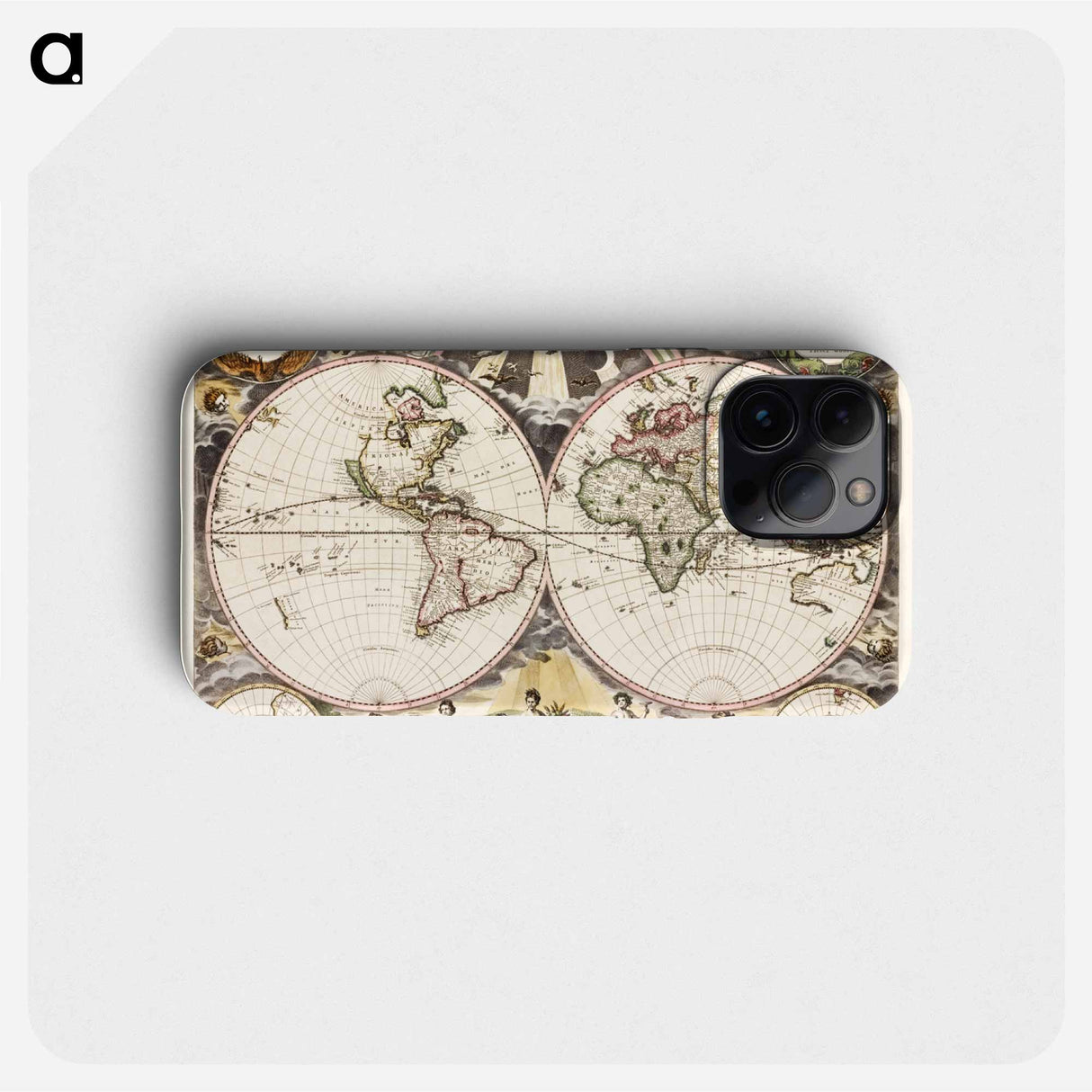Nieuwe Werelt kaert - アンティーク地図 Phone Case.