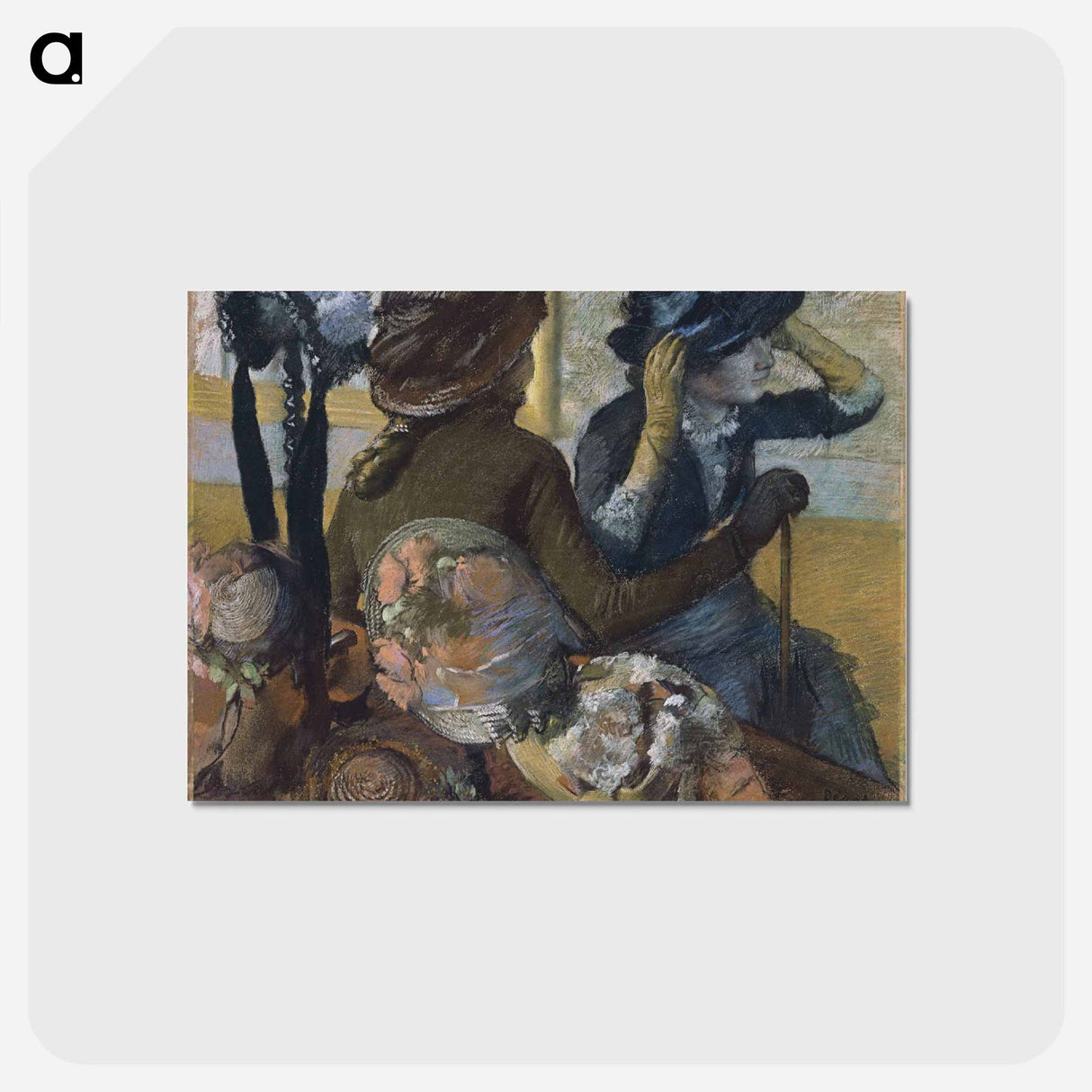 アートポストカード-At the Milliner's - エドガー ドガ Postcard.