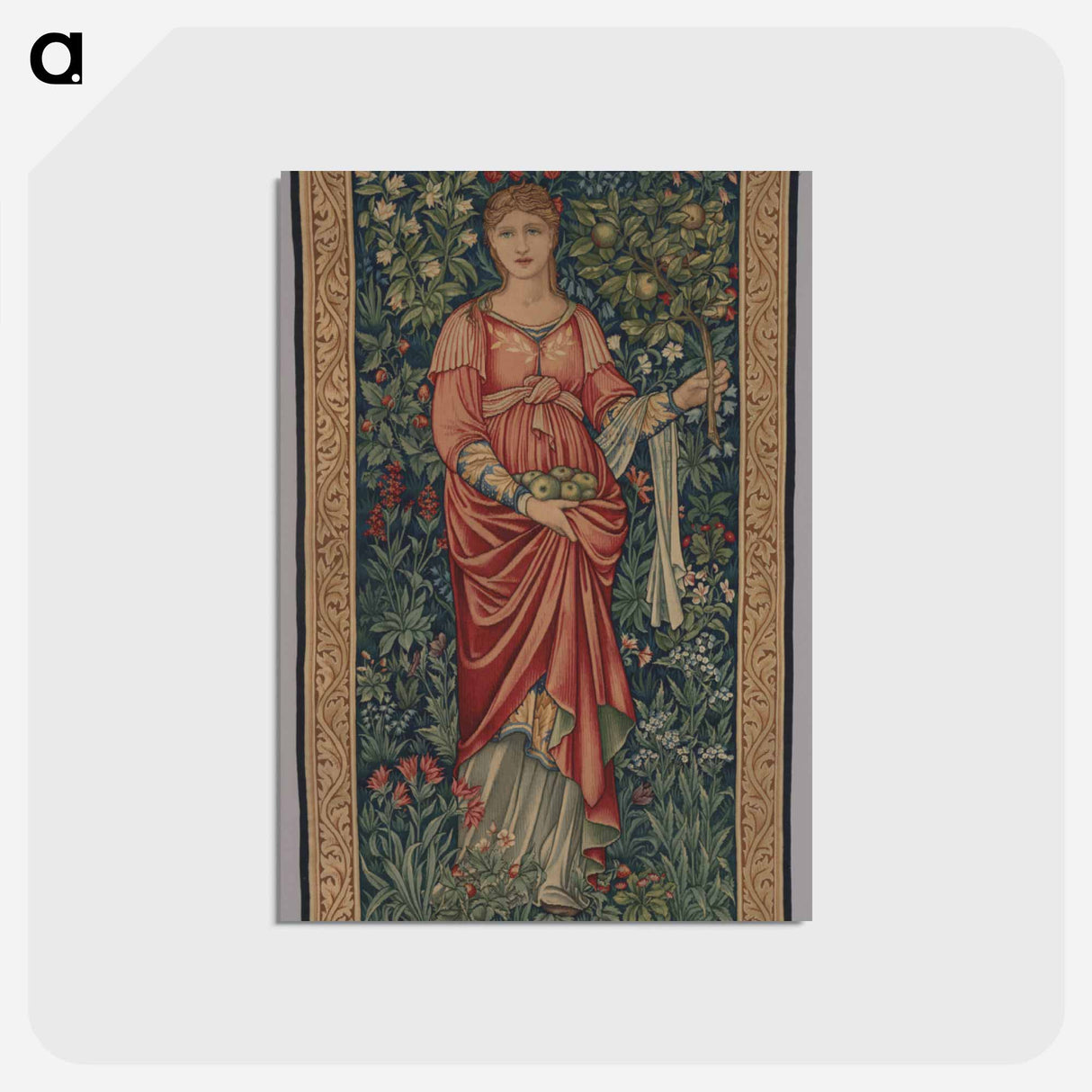 アートポストカード-Pomona, Pomona (from Flora and Pomona) - エドワード バーン ジョーンズ Postcard.
