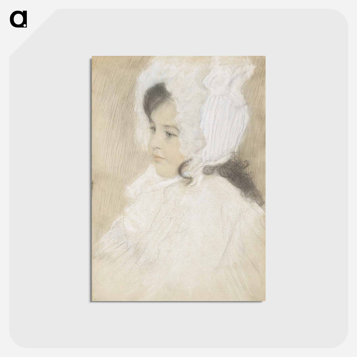 アートポストカード-Portrait of a child (Marie Moll) - グスタフ クリムト Postcard.