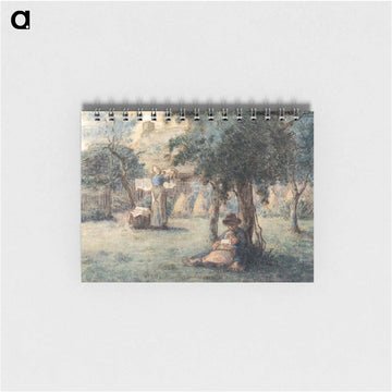 Woman Hanging Her Laundry - ジャン フランソワ ミレー Memo.