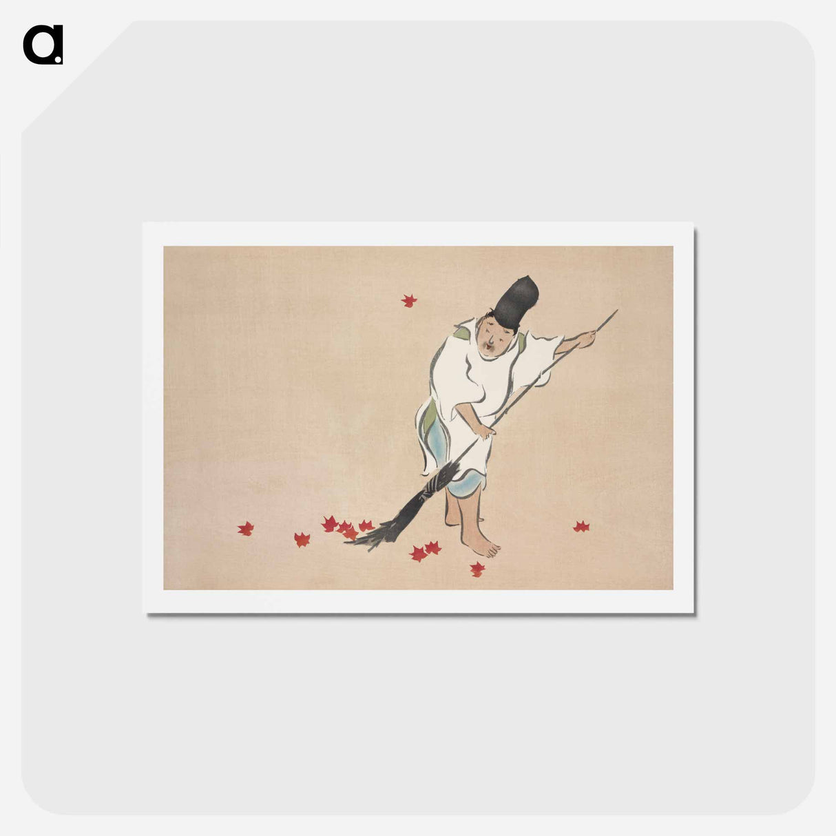 アートポストカード-Raking from Momoyogusa–Flowers of a Hundred Generations - 神坂 雪佳 Postcard.