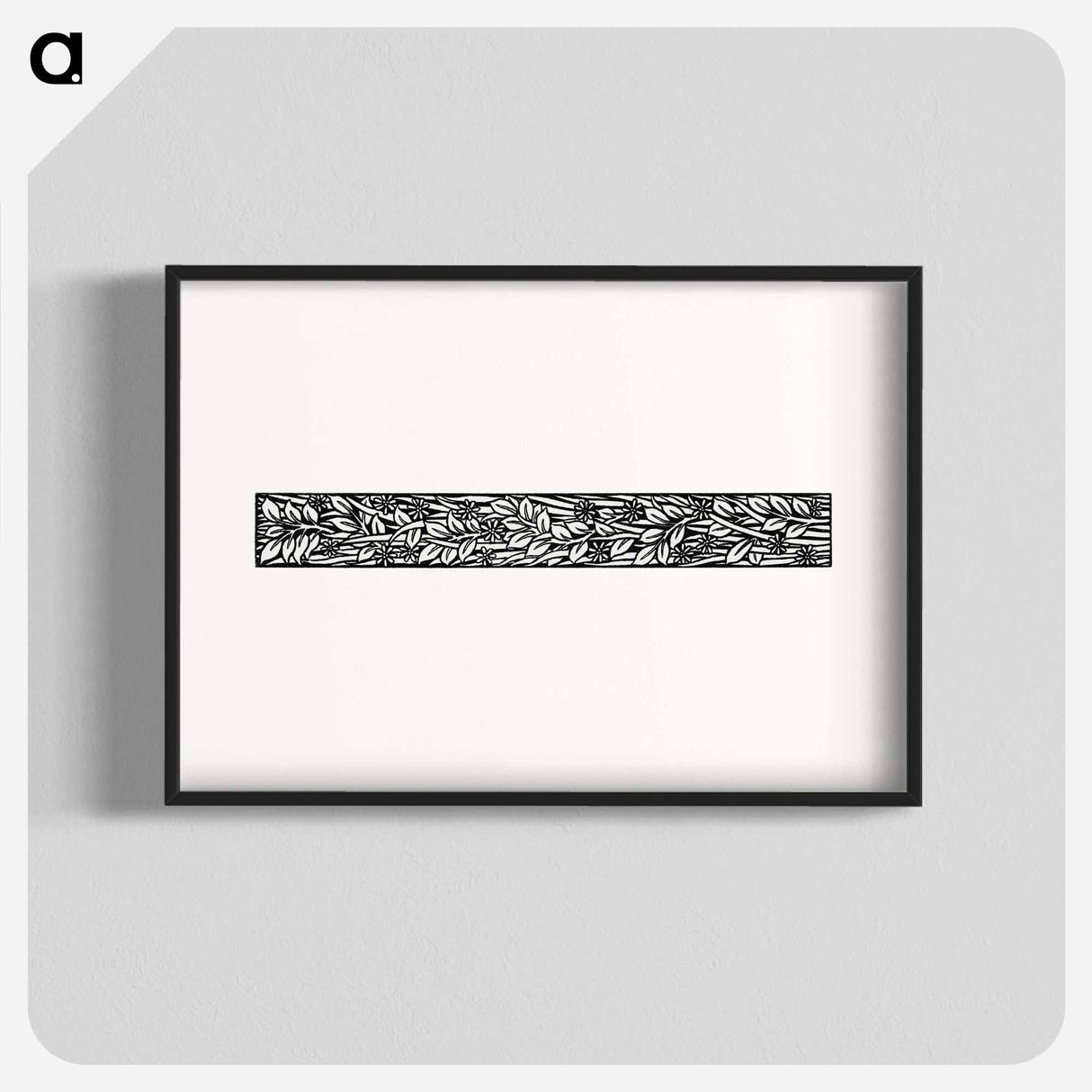 アートポスター-Love is Enough–Narrow Band of Ornament Foliage - ウィリアム モリス Poster.
