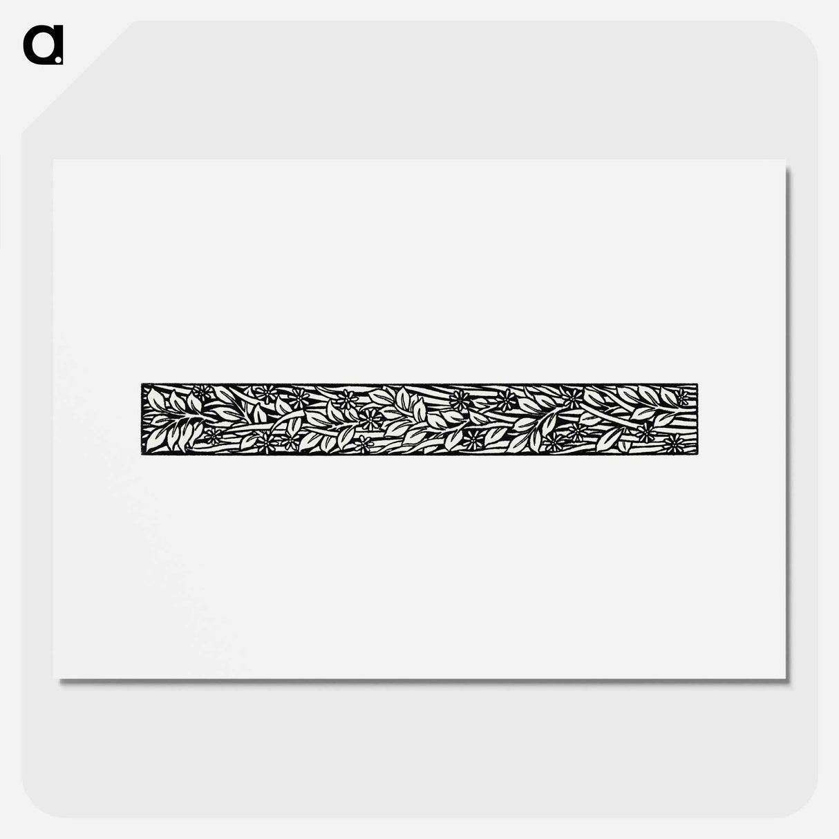 アートポスター-Love is Enough–Narrow Band of Ornament Foliage - ウィリアム モリス Poster.