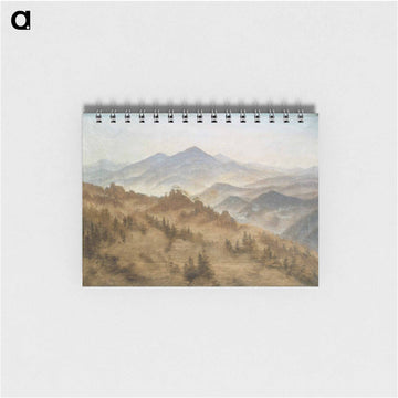 Landscape with the Rosenberg in the Bohemian Mountains - カスパー ダーヴィト フリードリヒ Memo.