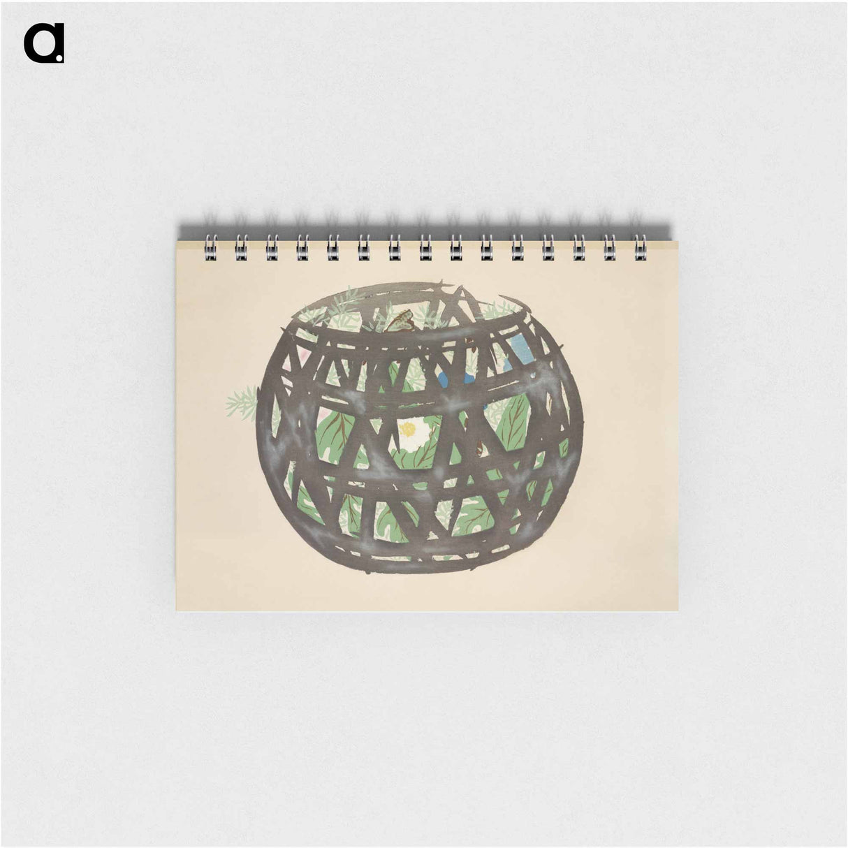 Basket from Momoyogusa–Flowers of a Hundred Generations - 神坂 雪佳 Memo.