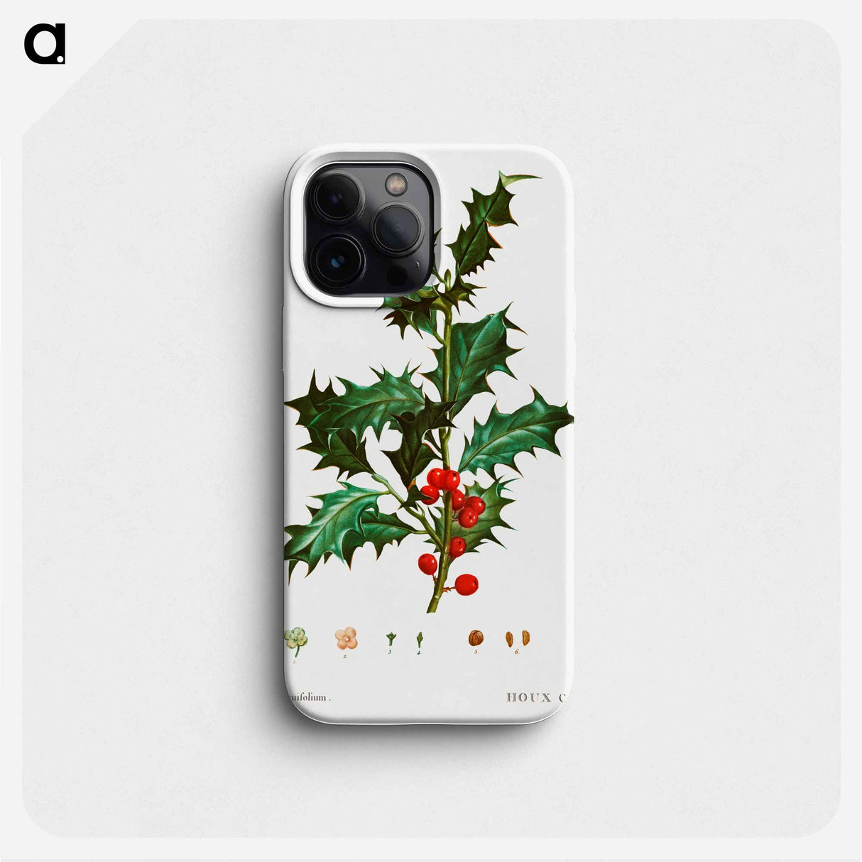 Common holly - ピエール ジョゼフ ルドゥーテ Phone Case.