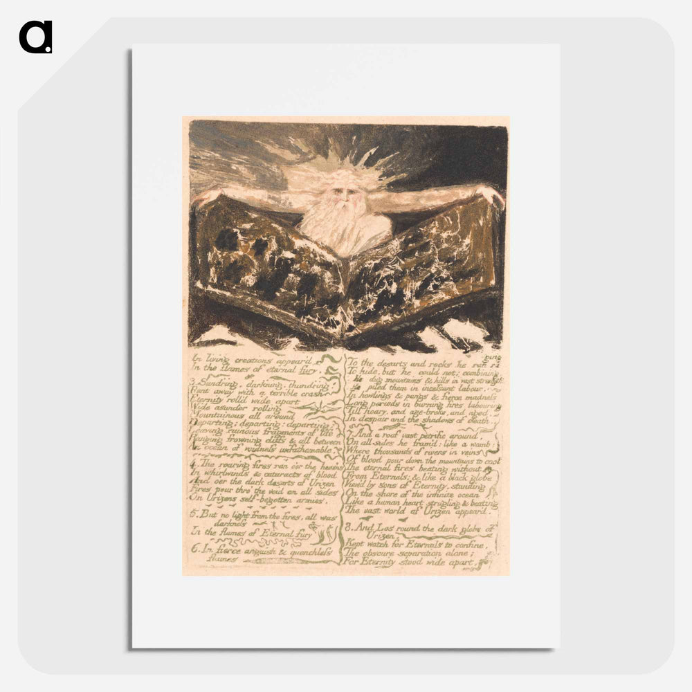 The First Book of Urizen, Plate 6 - William Blake Poster.