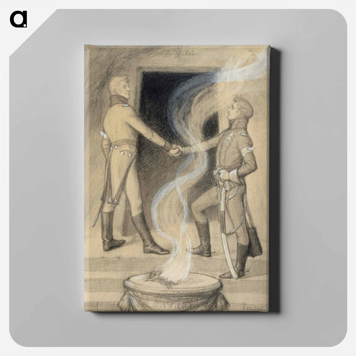 kuink' eestä maansa veljespari moinen sai voittain kuolla kevätvoimassaan - アルバート エーデルフェルト Canvas.