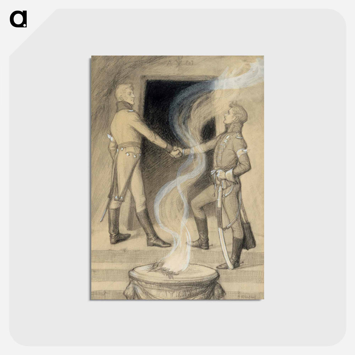 kuink' eestä maansa veljespari moinen sai voittain kuolla kevätvoimassaan - アルバート エーデルフェルト Postcard.