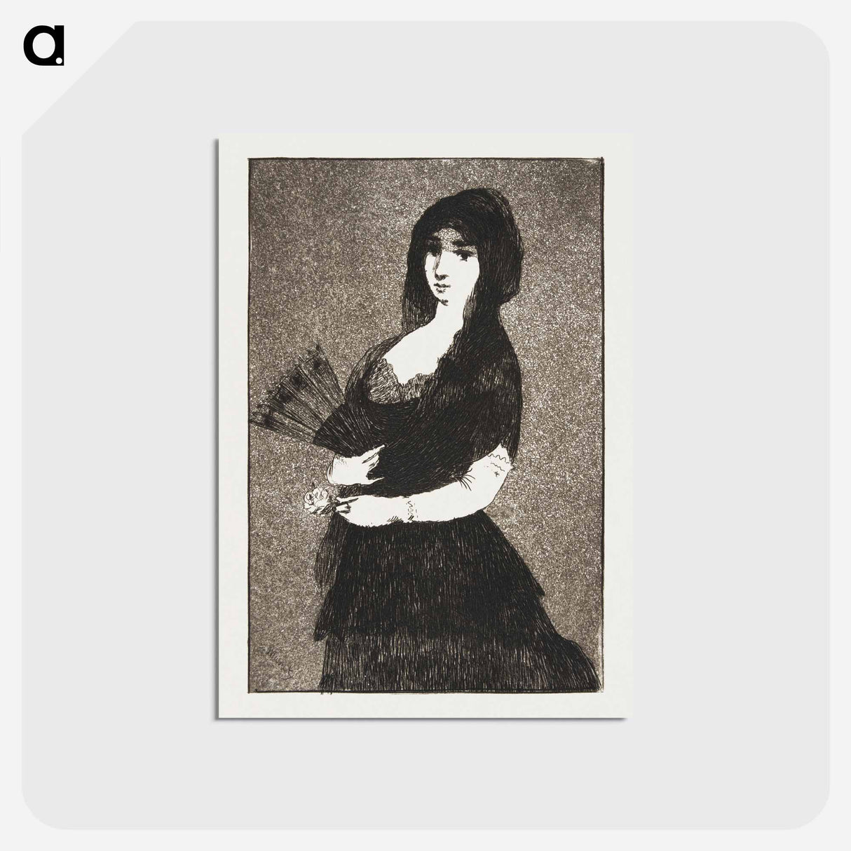 アートポストカード-Exotic Flower - エドゥアール マネ Postcard.
