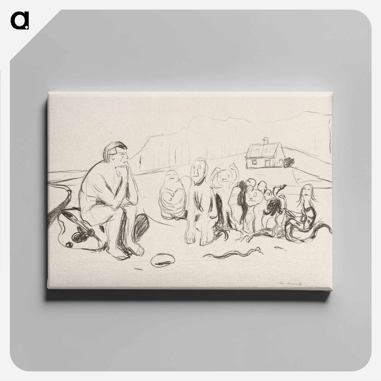 アートパネル-Alfas Nachkommen - エドヴァルド ムンク Canvas.