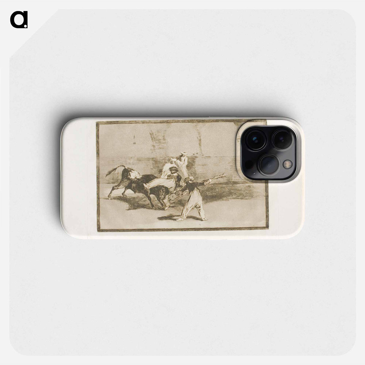 A Moor Caught by the Bull in the Ring - Francisco de Goya Phone Case.