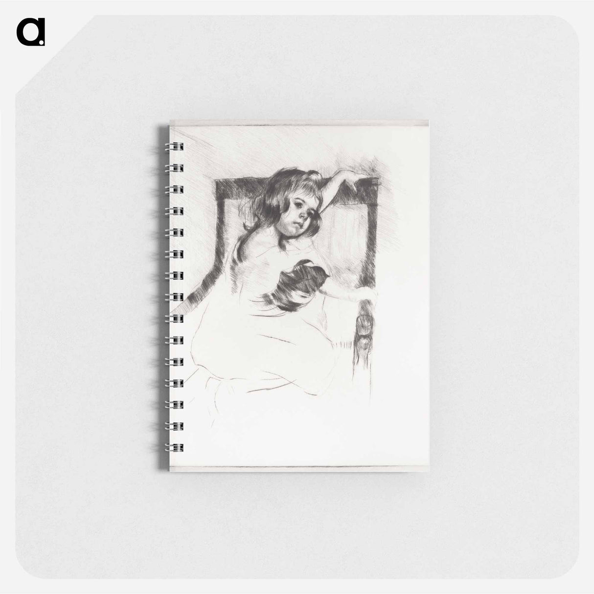 Margot, Resting Arms on Back of Armchair - メアリー カサット Memo.