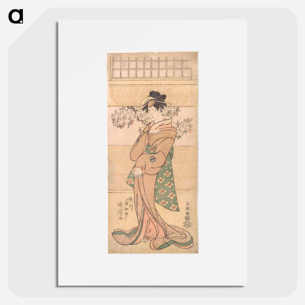 アートポスター-Actor Segawa Tomisaburo II as the Geisha Asaka - 東洲斎 写楽 Poster.