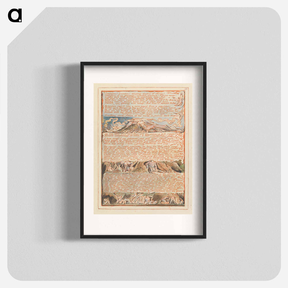 Jerusalem, Plate 23 - William Blake Poster.
