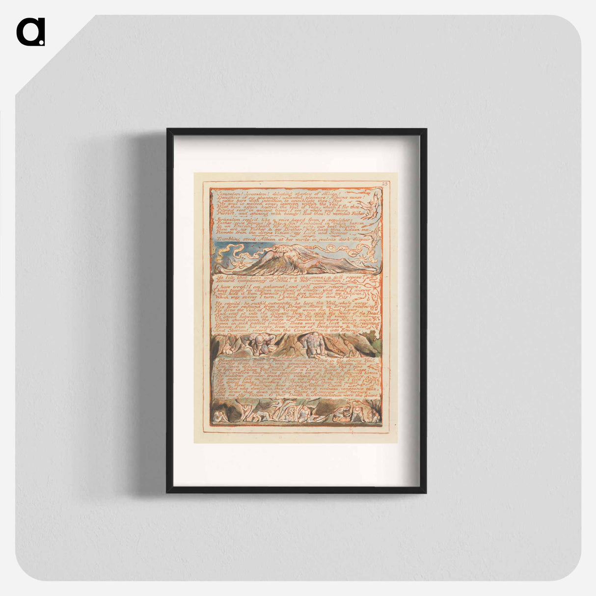 Jerusalem, Plate 23 - William Blake Poster.