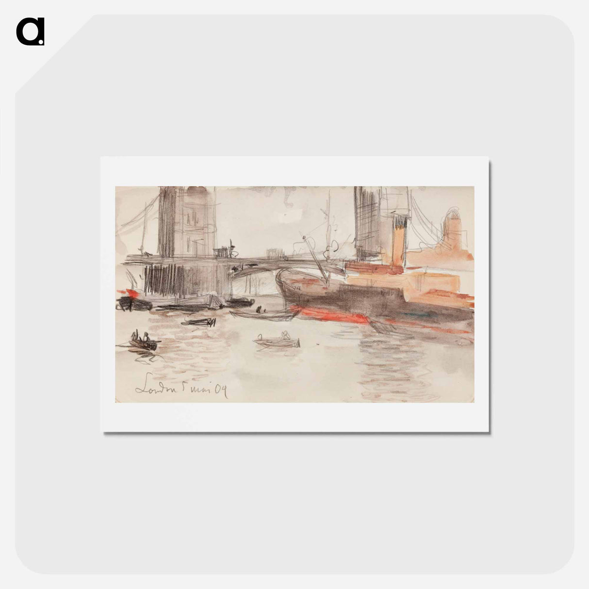 Londonpart of a sketchbook - アルバート エーデルフェルト Postcard.