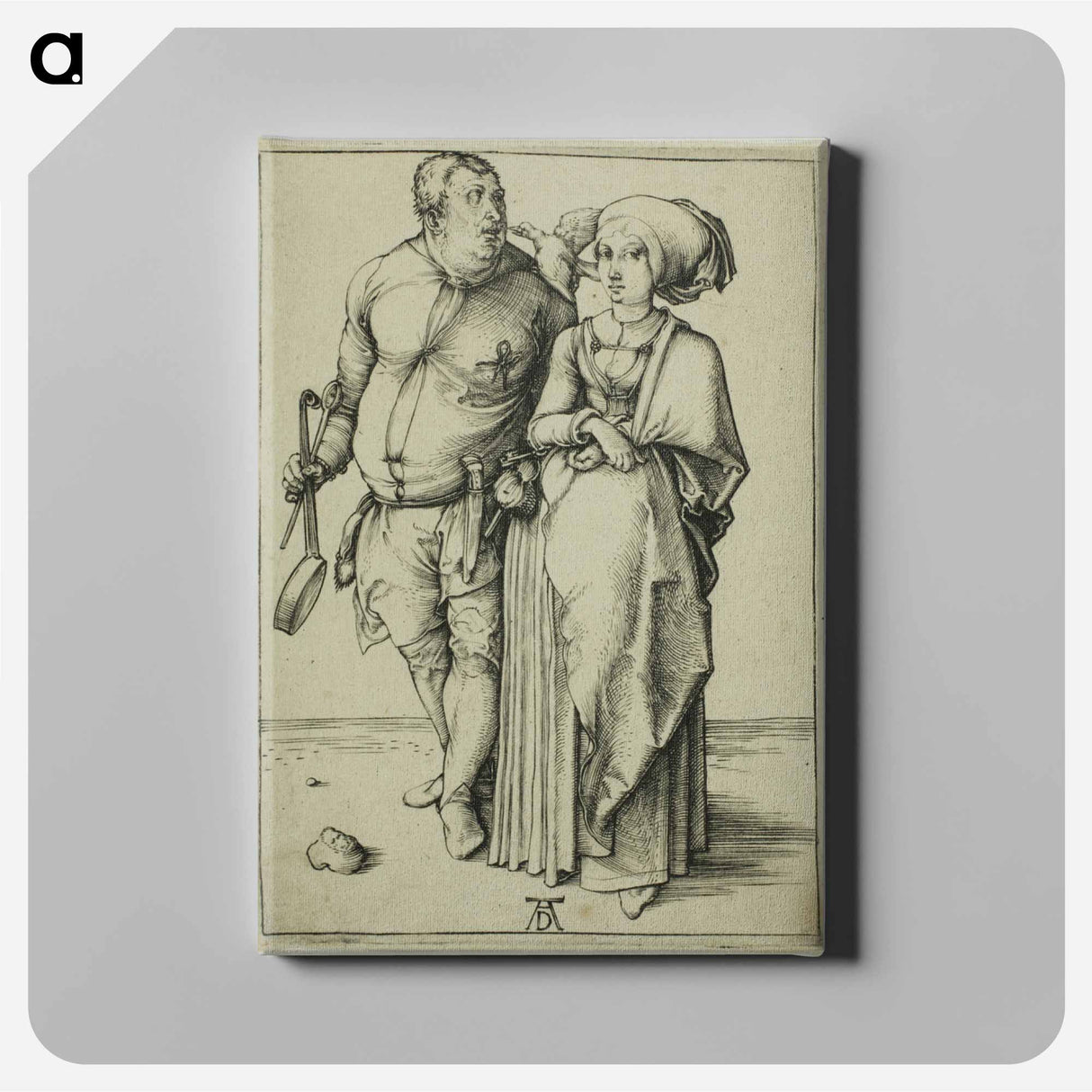 The Cook and his Wife - アルブレヒト デューラー Canvas.