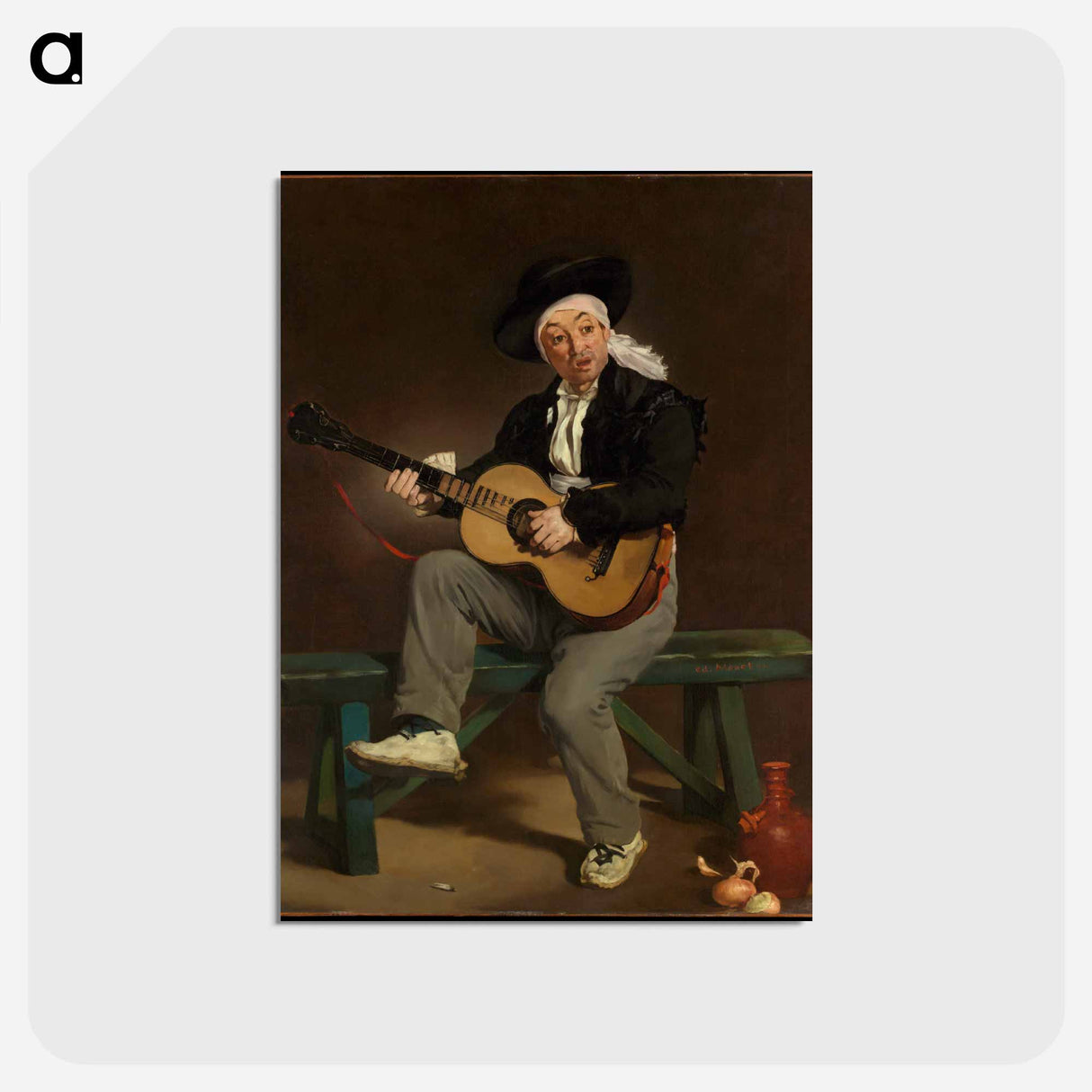アートポストカード-The Spanish Singer - エドゥアール マネ Postcard.