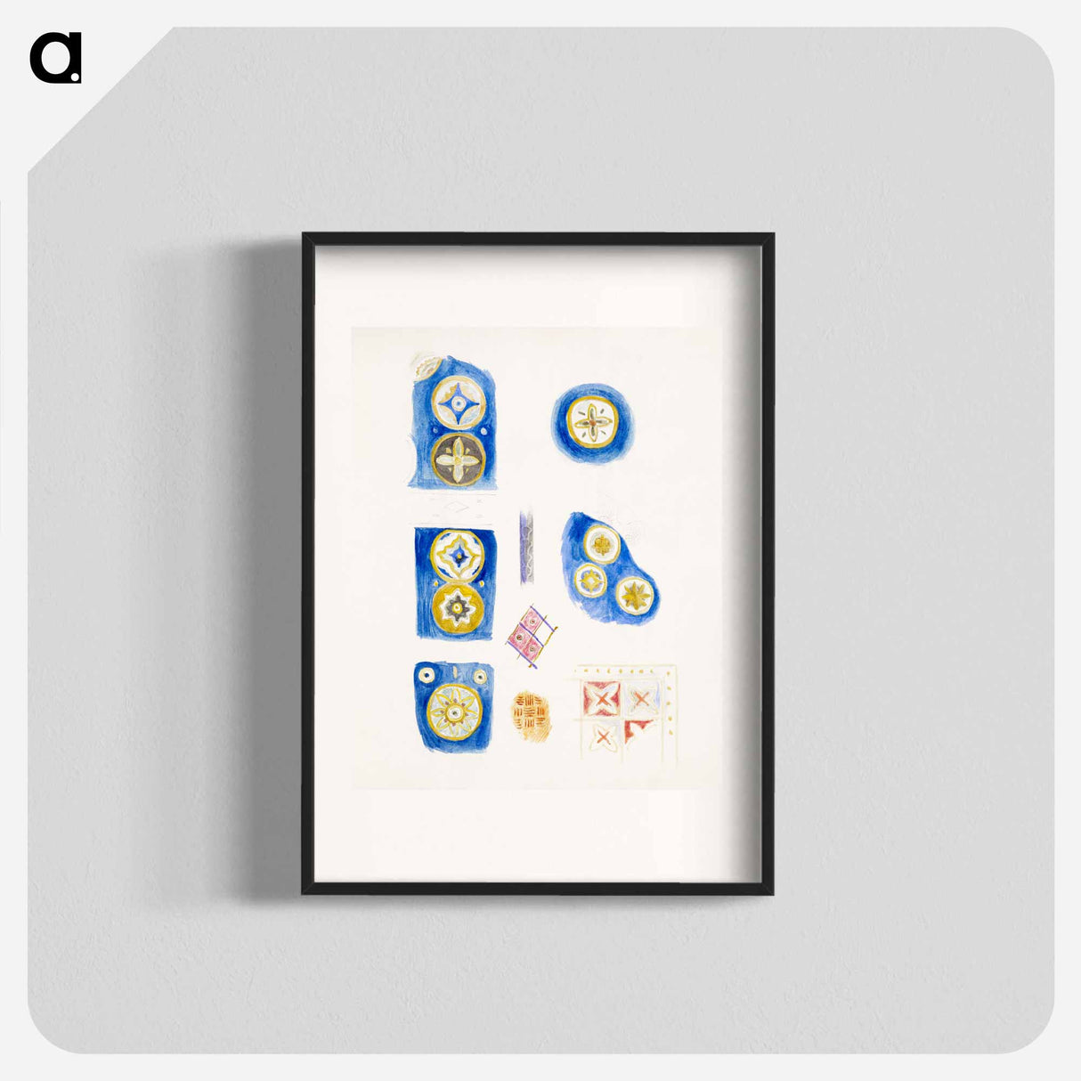 Sketchbook of Byzantine and Romanesque Decoration - エドワード バーン ジョーンズ Poster.