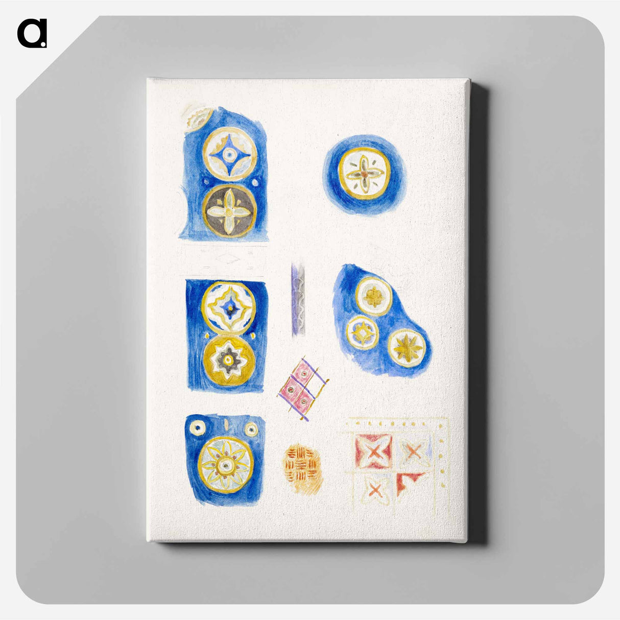 Sketchbook of Byzantine and Romanesque Decoration - エドワード バーン ジョーンズ Canvas.