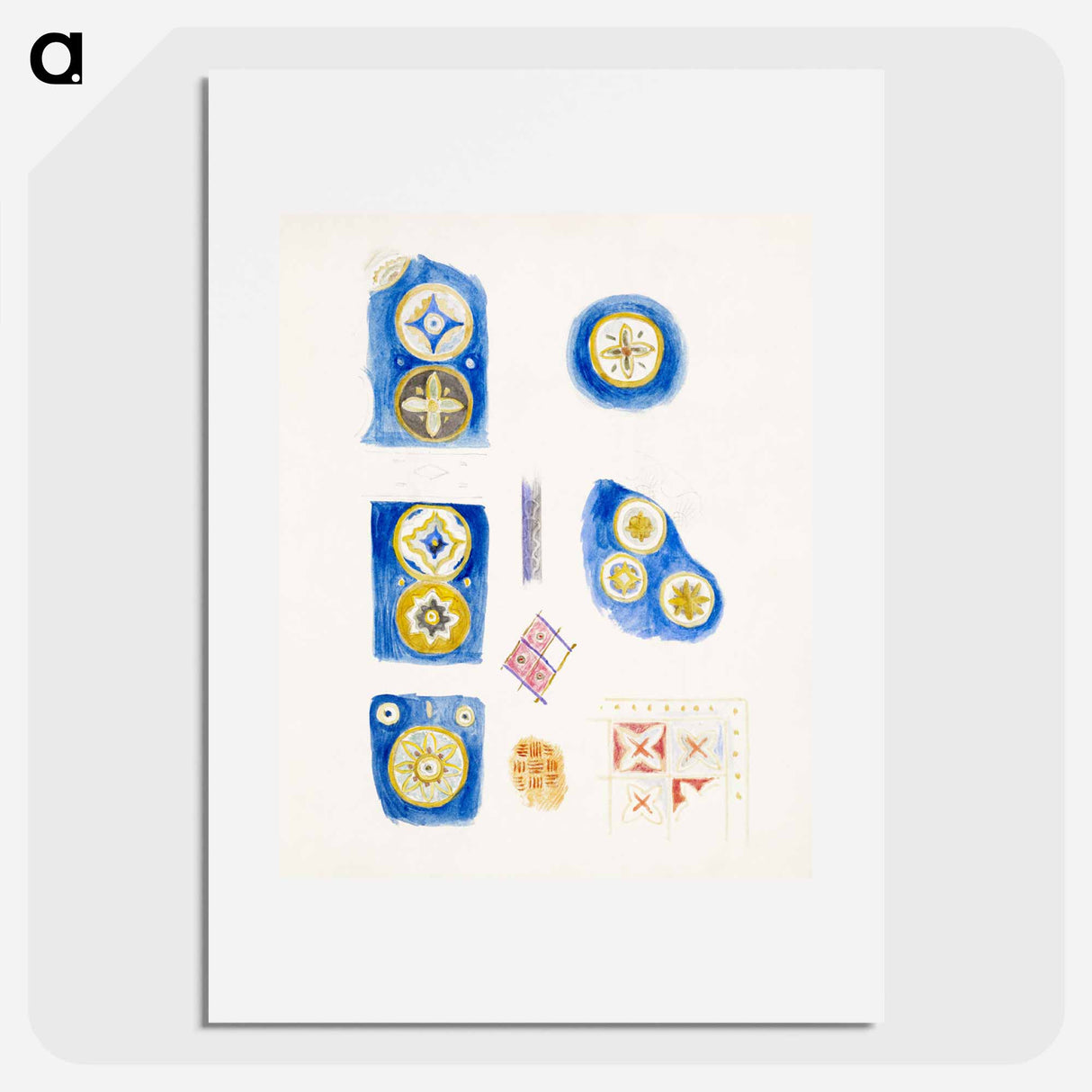 Sketchbook of Byzantine and Romanesque Decoration - エドワード バーン ジョーンズ Poster.