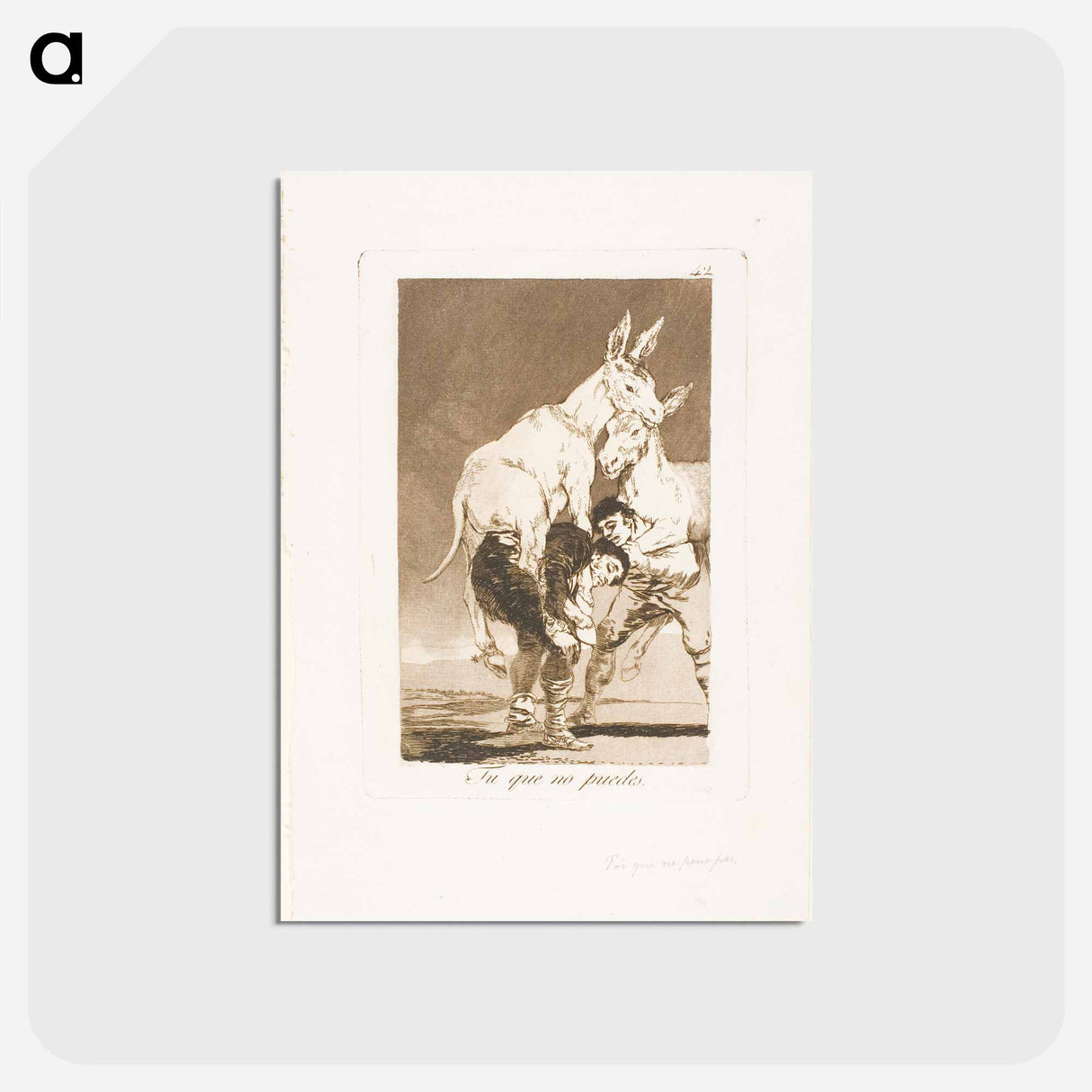 アートポストカード-Thou Who Canst Not - フランシスコ デ ゴヤ Postcard.