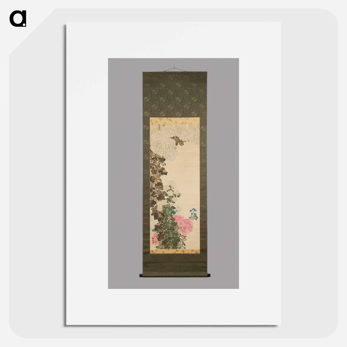 Chrysanthemums - 神坂 雪佳 Poster.