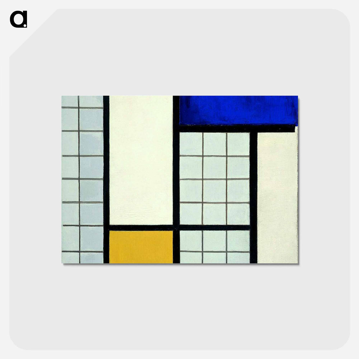 アートポストカード-Composition with half values - テオ ファン ドゥースブルフ Postcard.